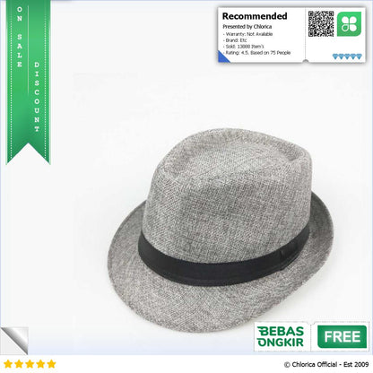 Yingrui Topi Fedora Unisex Laken Hat Jazz Classic Vintage M 38