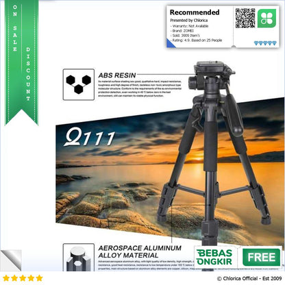 ZOMEI Tripod Kamera Pan Head 360 Panoramic 1.4M Q111