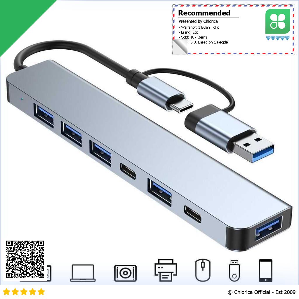 GENERIS USB Hub Type C Adapter 7 in 1 USB 3.0 USB 2.0 PD 5W GEN23