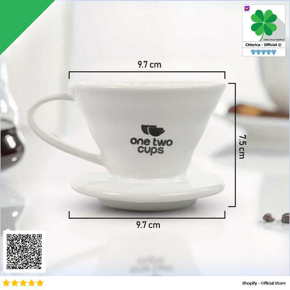 One Two Cups Filter Penyaring Kopi V60 Glass Coffee Filter Dripper ZM639