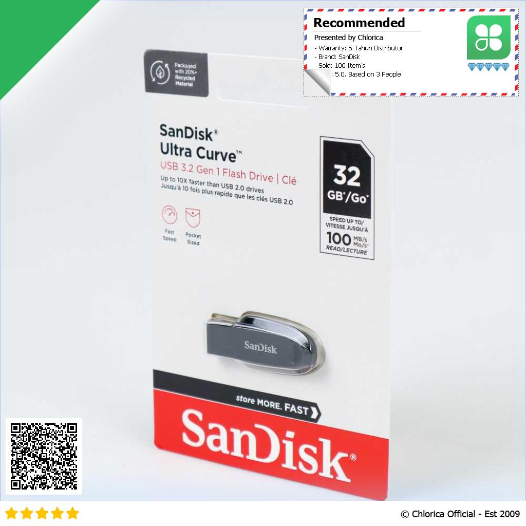 SanDisk Ultra Curve Flashdisk USB 3.2 Gen 1 SDCZ550