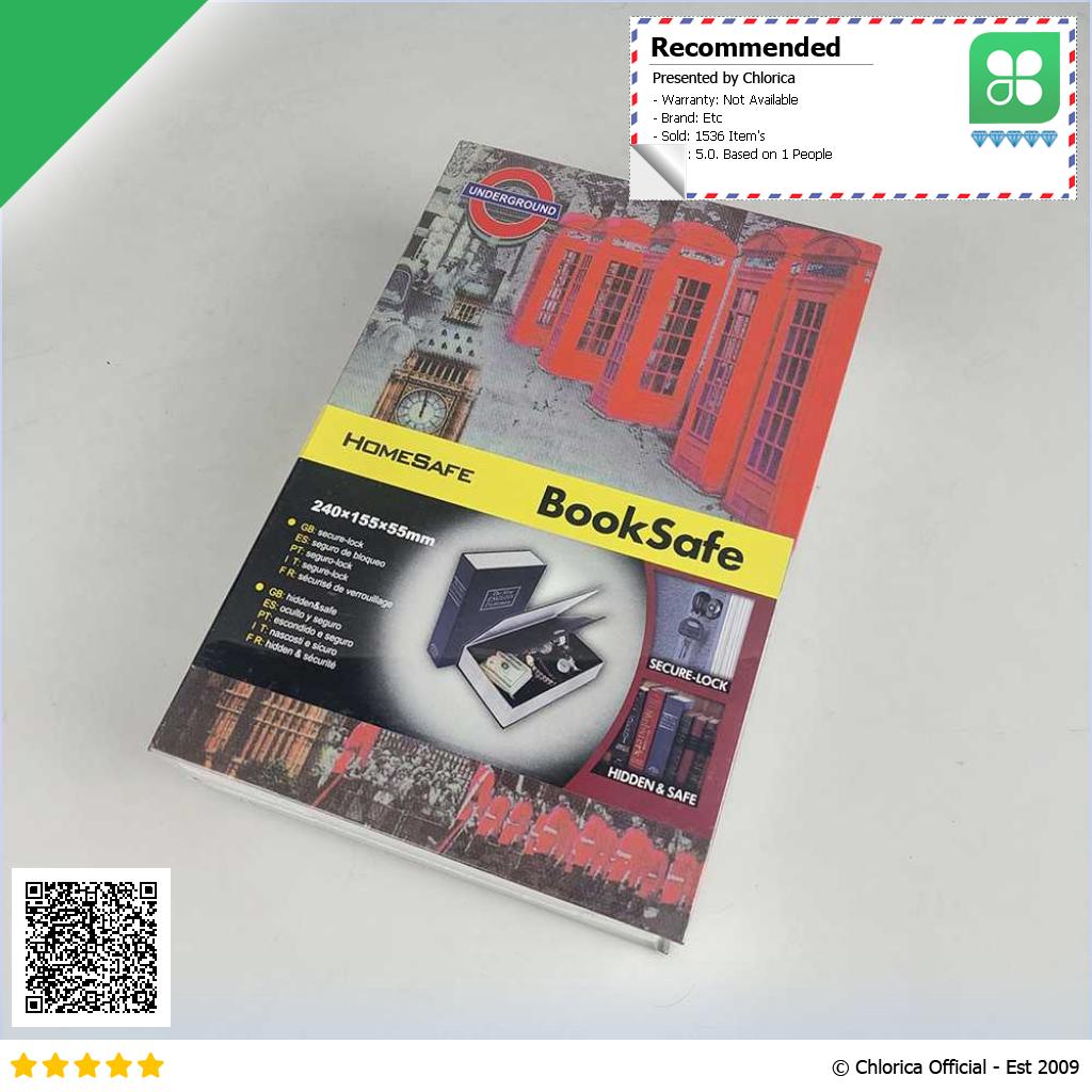 HOMESAFE Kotak Buku Novel Hidden Security Box Book Key Lock Size M KBS 802