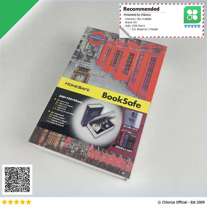 HOMESAFE Kotak Buku Novel Hidden Security Box Book Key Lock Size M KBS 802