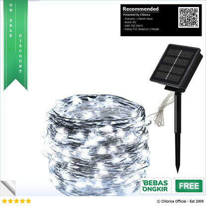 OKAL Lampu Hias Tumblr String Lights 50 LED 7M with Solar Panel OKLED7