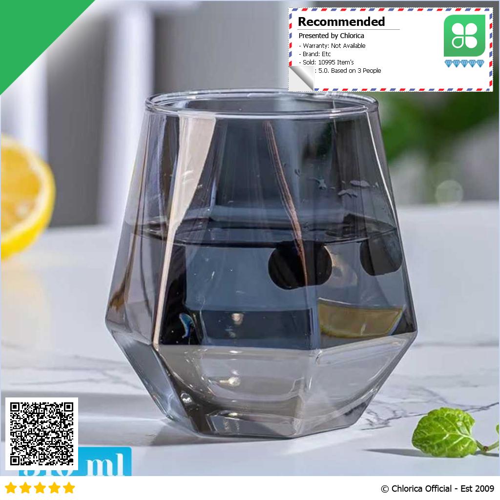 GLASSWARE Gelas Minuman Diamond Crystal Borosilicate Glass 310 ml GW107