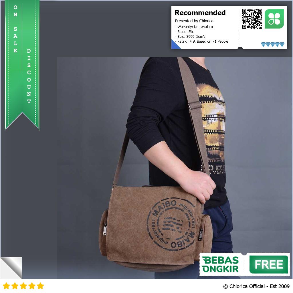 Maibo Manjianghong Tas Selempang Pria Messenger Bag Canvas Printing 1124