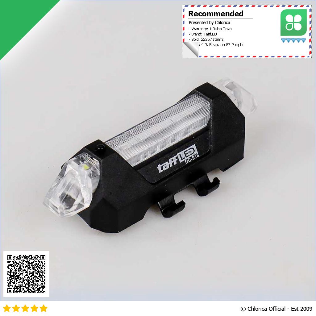 TaffLED Lampu Belakang Sepeda Bicycle Light USB Rechargeable 15 Lumens DC 918