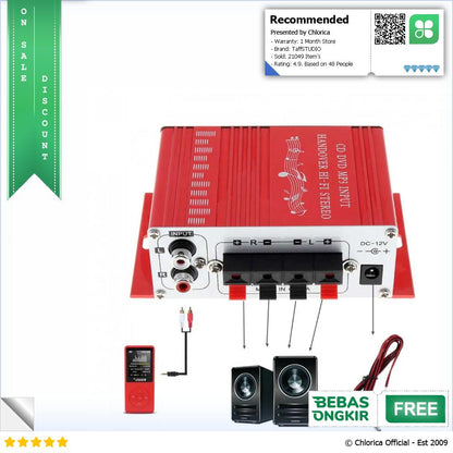 TaffSTUDIO LEPY HiFi Stereo Amplifier Speaker Audio 2 Channel 20W HY 2001