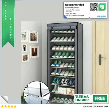 BKZ Rak Sepatu Sandal Multilayer Shoe Rack Cloth Storage F10