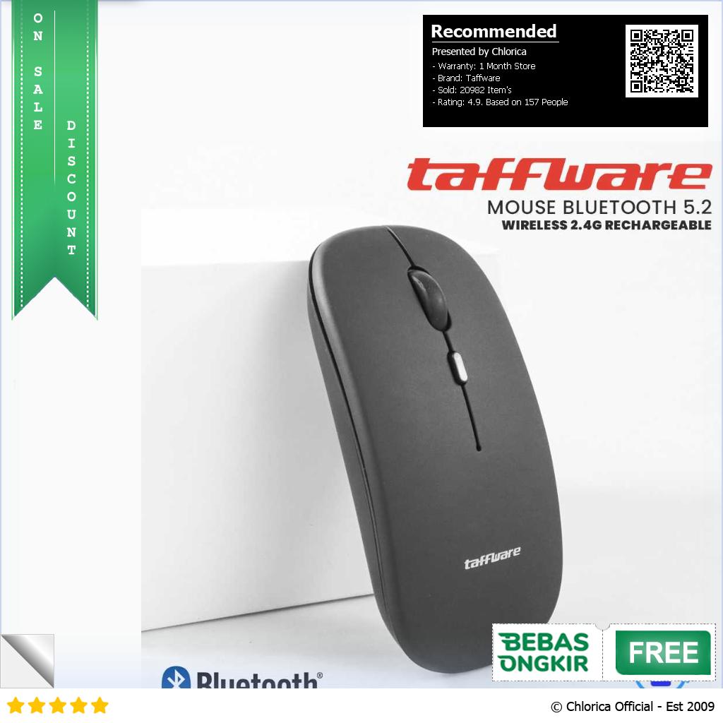 Taffware Silent Mouse Rechargeable Dual Mode Bluetooth 5.0 dan 2.4GHz M8120G