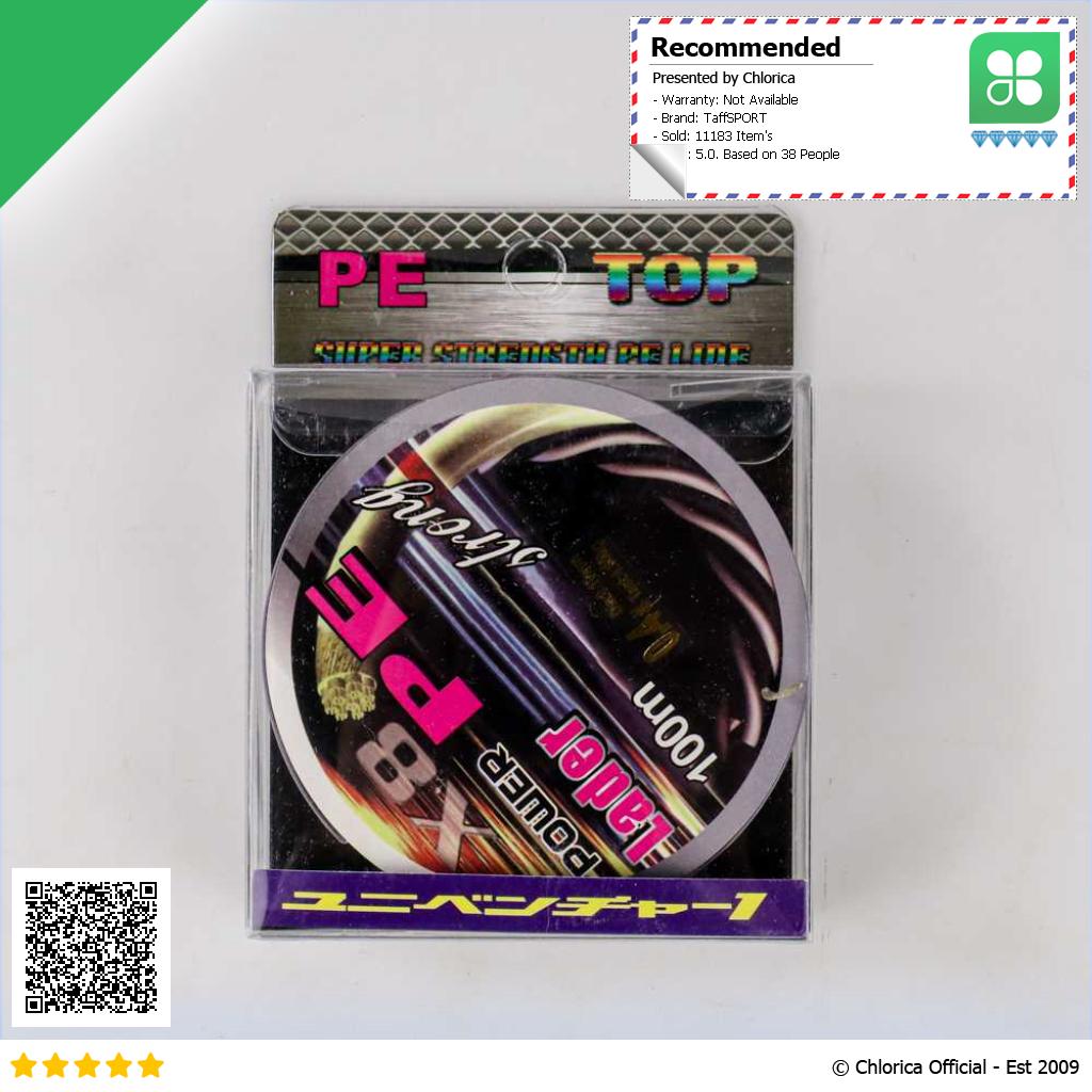 TaffSPORT Senar Benang Tali Pancing Super PE Braided Fishing Line 100M X8