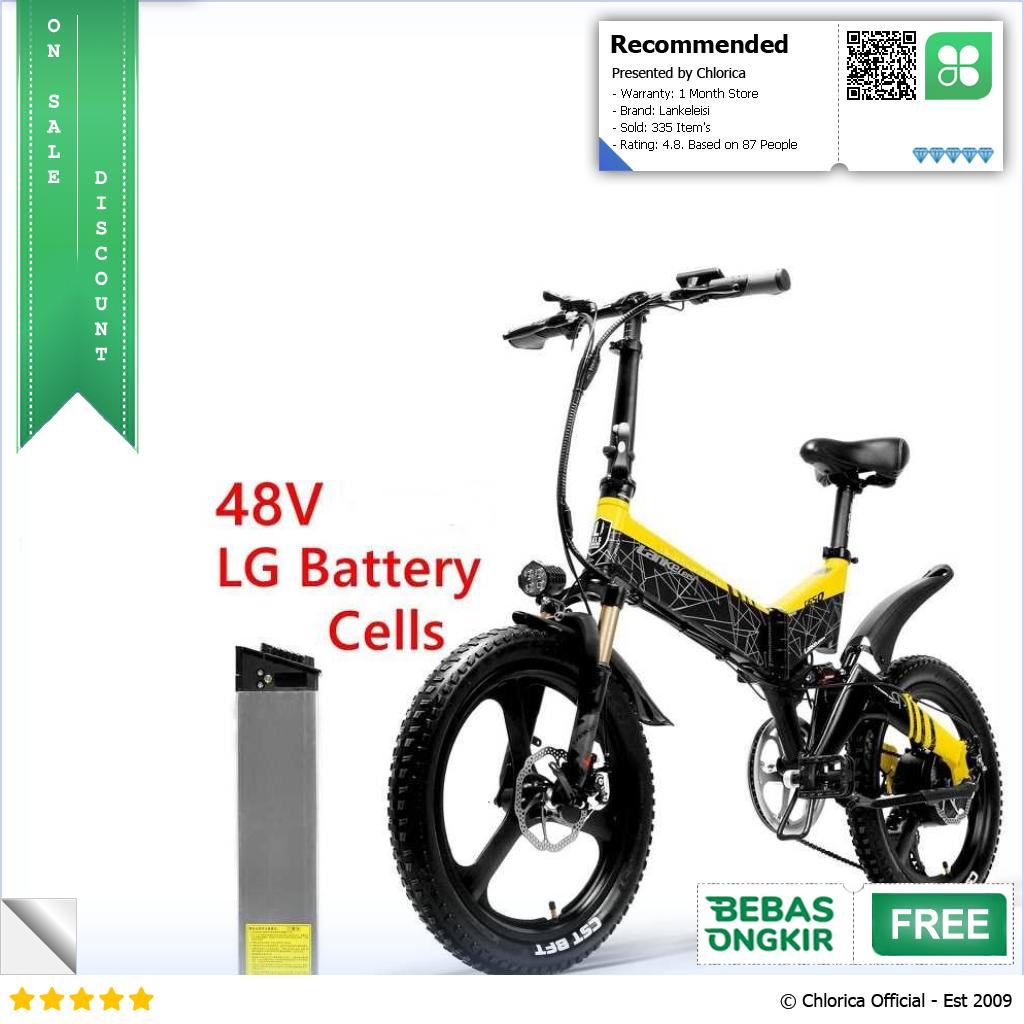 Lankeleisi Sepeda Listrik Lipat Folding Bike Smart Deluxe 48V 10.4Ah G650