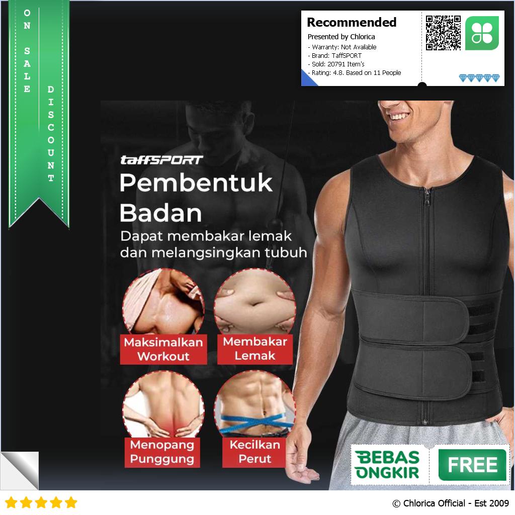 TaffSPORT Korset Pembentuk Badan Pria Waist Fat Burner Double Velcro MWL10