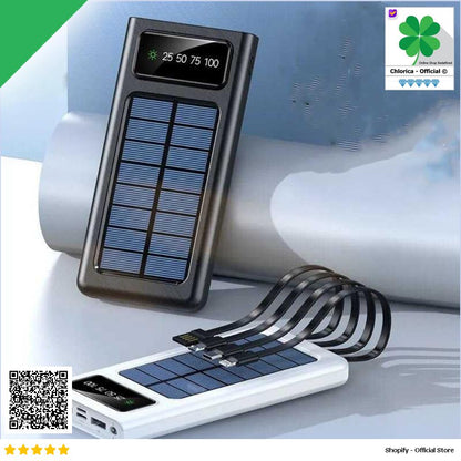 HAIMAITONG Power Bank Solar 2 Port 10000mAh Micro Lightning Type C HA 4