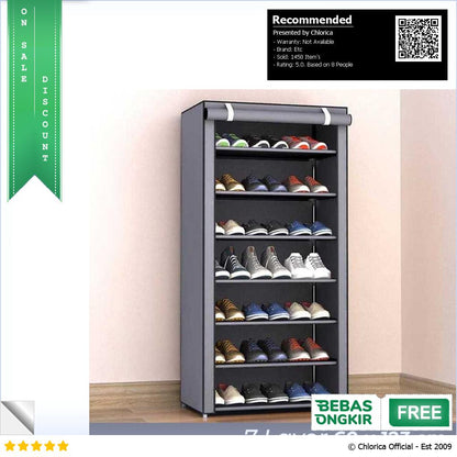 BKZ Rak Sepatu Sandal Multilayer Shoe Rack Cloth Storage F10