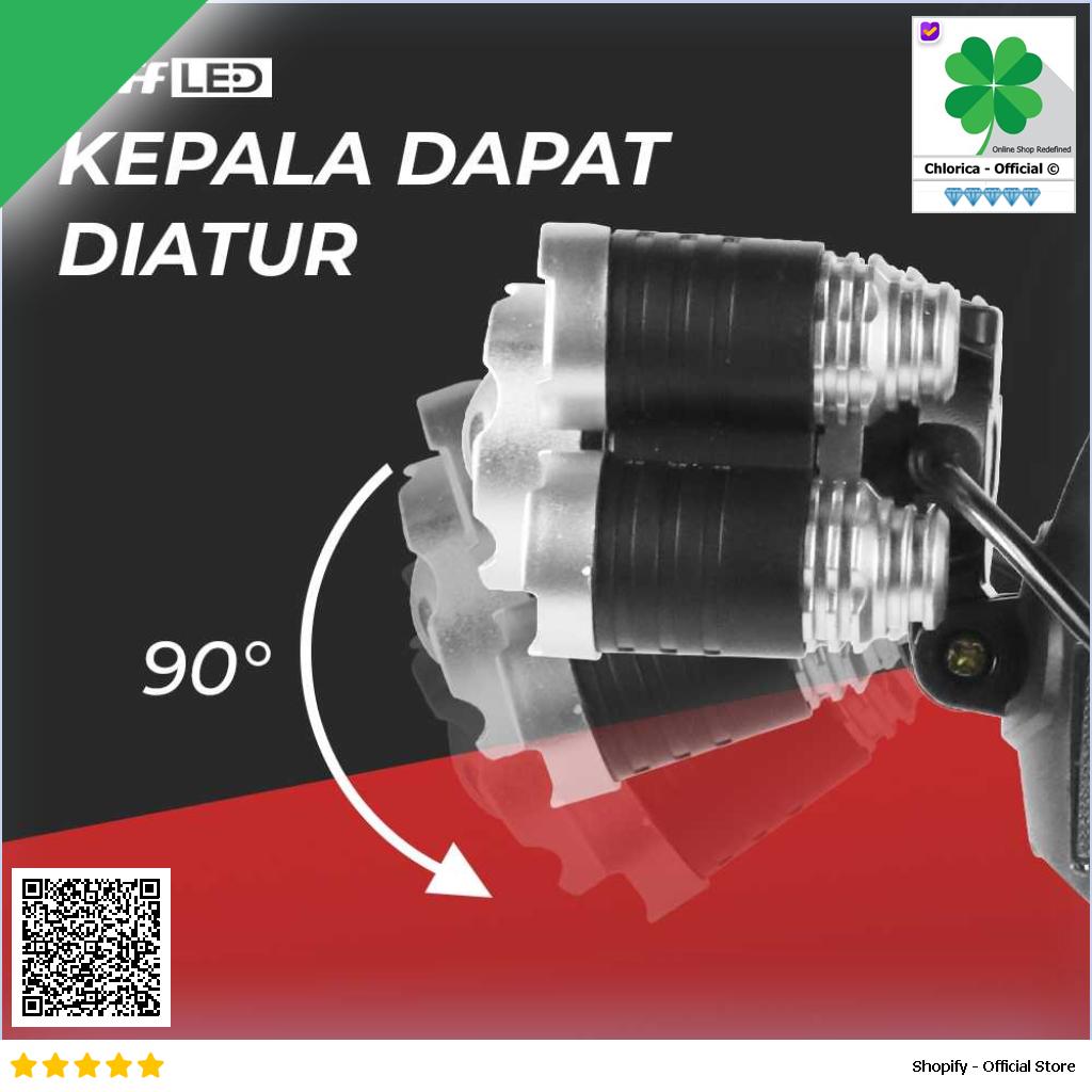 TaffLED Headlamp Cree XM L T6+4XPE 1600 Lumens LDL5T