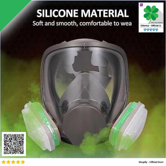 Safurance Masker Respirator Gas Mask Full Face 6004CN Cotton Filter 6800 No.4