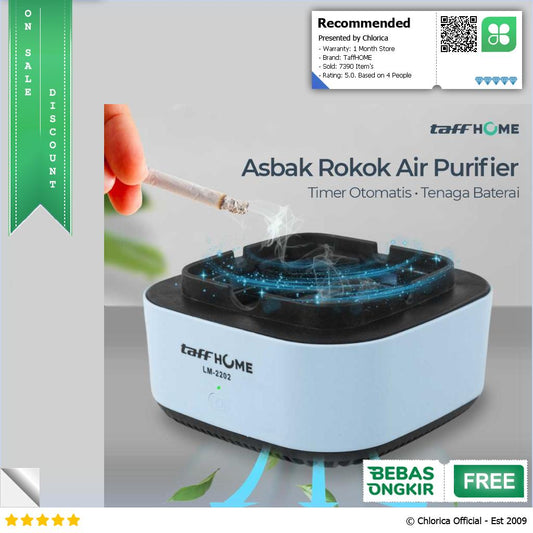 TaffHOME Asbak Rokok Air Purifier Filter Cigar Ashtray LM 2202