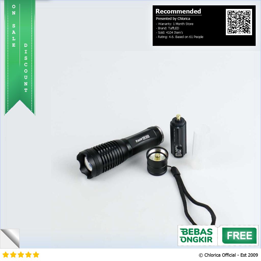 TaffLED Senter LED Tactical Cree XM L T6 8000 Lumens F18