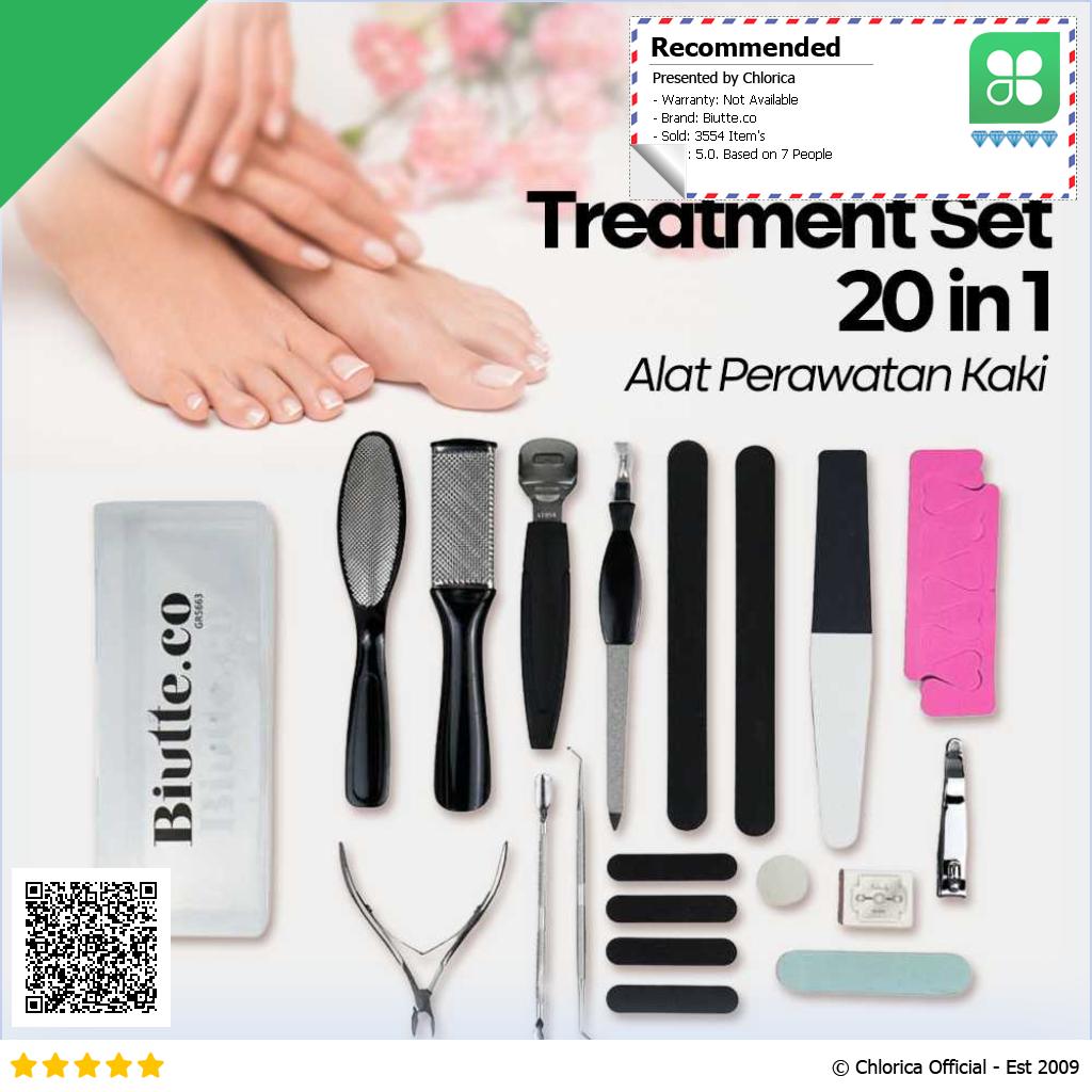 Biutte.co Alat Perawatan Kaki Pedicure Treatment Set 20 in 1 GR5663