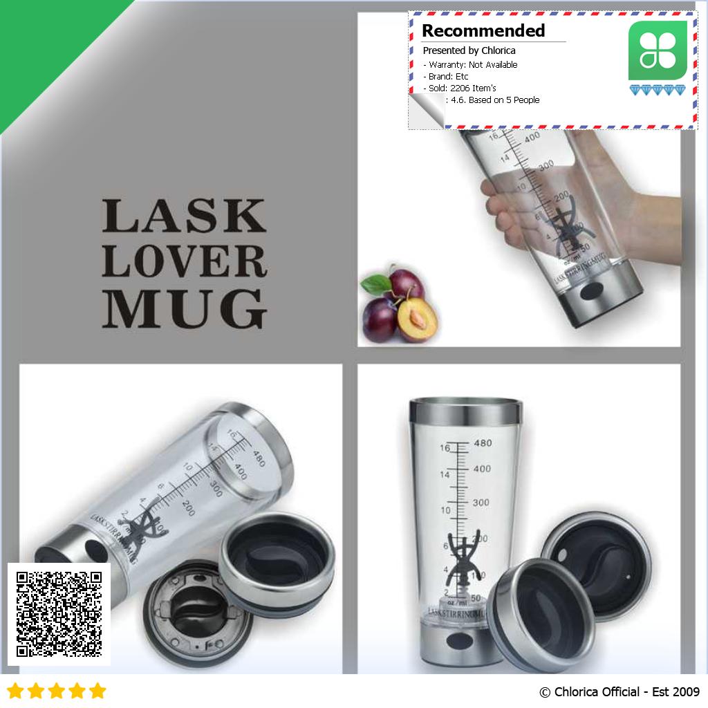 LASKSTIRMUG Botol Minum Protein Shaker Electric Bottle BPA Free 480ml 1505