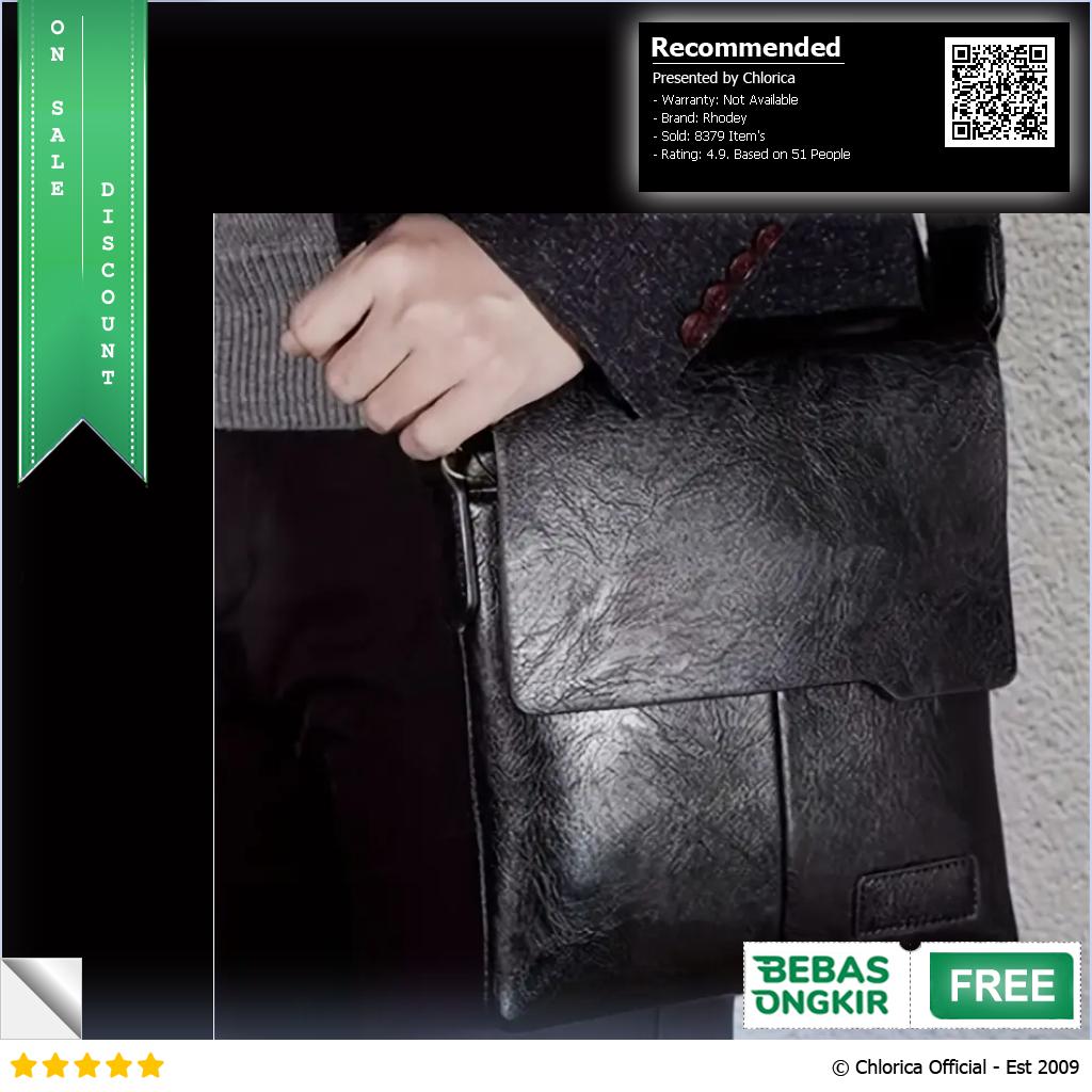 Rhodey Tas Selempang Pria Messenger Bag PU Leather dengan Dompet 898