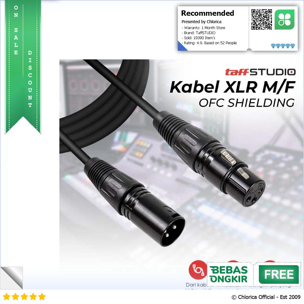 TaffSTUDIO Kabel XLR M F OFC Microphone Karaoke Shielded BOF30