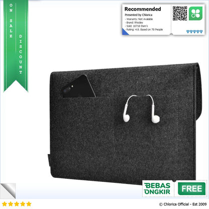 Rhodey Sleeve Case Laptop Macbook Felt with Pouch AK01