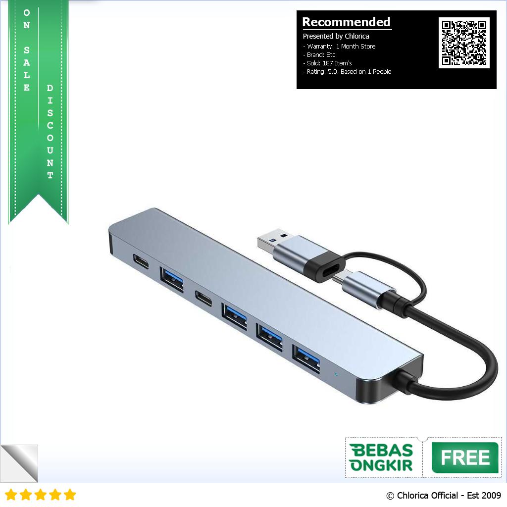 GENERIS USB Hub Type C Adapter 7 in 1 USB 3.0 USB 2.0 PD 5W GEN23