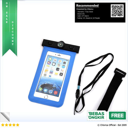 Waterproof Bag for Smartphone 5.5 Inch with Compass