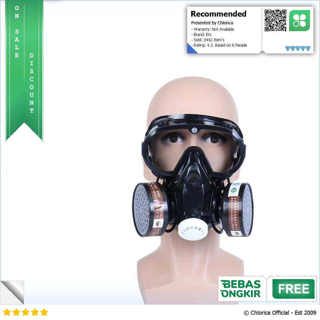 SAFURANCE Masker Gas Respirator Full Face with Activated Carbon Filter SF01