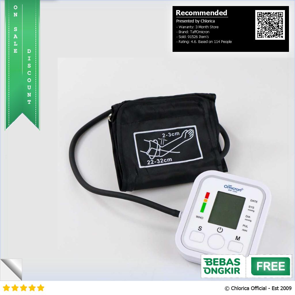 TaffOmicron Pengukur Tekanan Darah Tensimeter Digital with Voice BW 3205