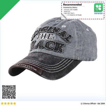 FLB Topi Baseball Cap Original The Black Retro Washed Style F122