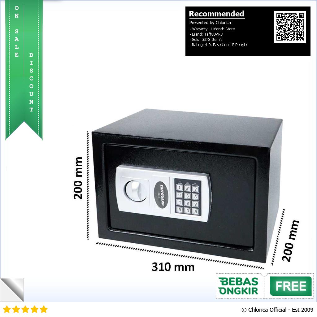 TaffGUARD Kotak Brankas Hotel Mini Password Safe Deposit Box EB20 EB25