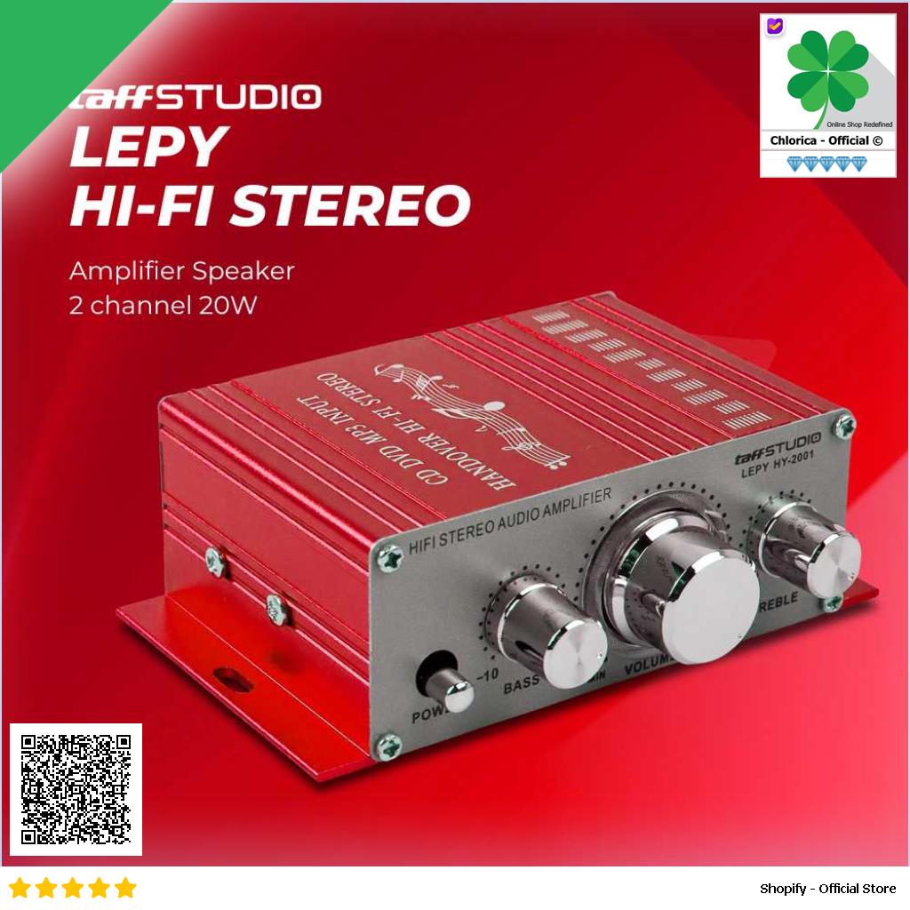 TaffSTUDIO LEPY HiFi Stereo Amplifier Speaker Audio 2 Channel 20W HY 2001