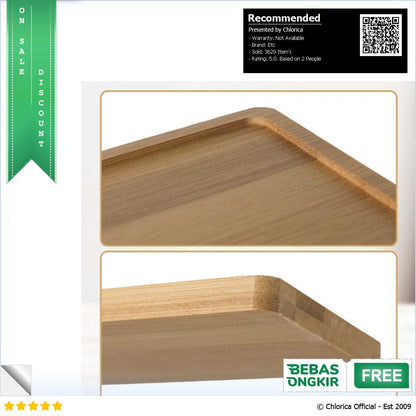 WITUSE Alas Tatakan Pot Tanaman Minimalis Persegi Panjang Bamboo Tray EQF301