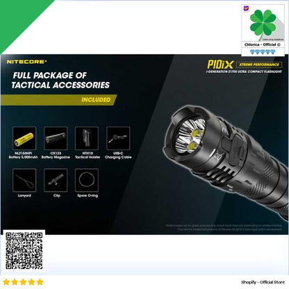 NITECORE Senter LED CREE XP L2 V6 4000 Lumens P10iX