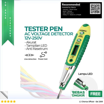 Taffware ANENG Tespen Tester Non Contact AC Detector 12V 250V VD700