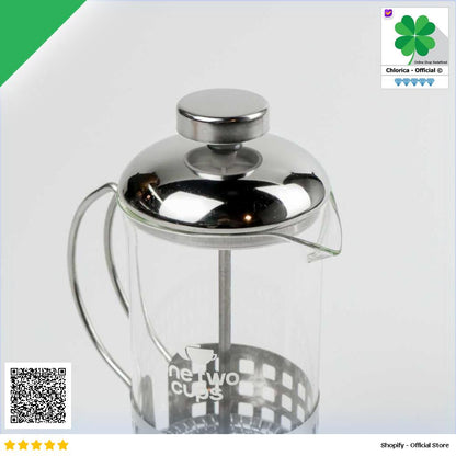 One Two Cups Teko Kopi French Press Coffee Maker Pot 350ml KG72I