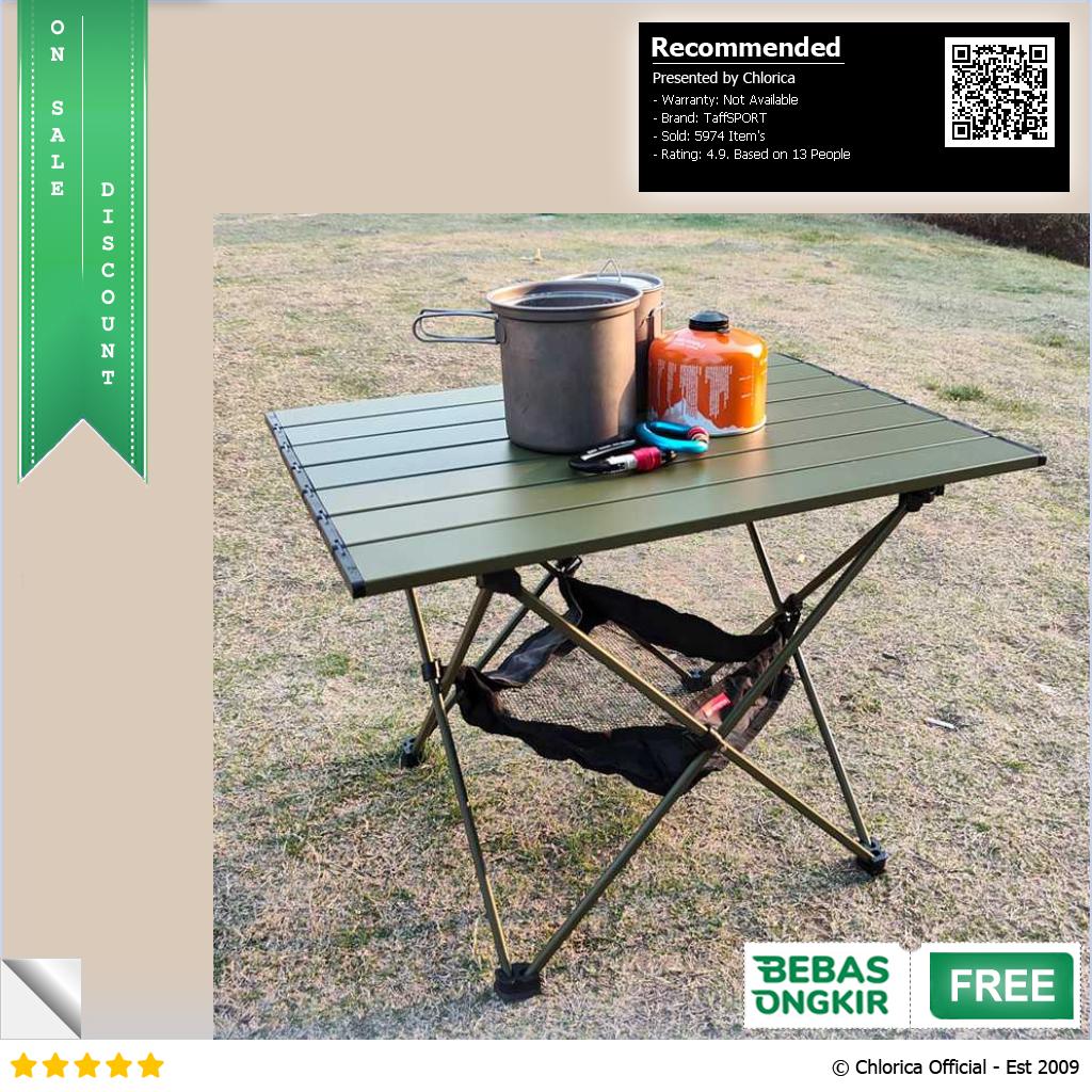 TaffSPORT Meja Lipat Piknik Foldable Portable Aluminium Table 8825