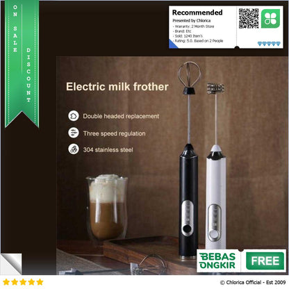 HONGXIN Hand Mixer Mini 2 in 1 Pengocok Telur Whisk Milk Frother HM23