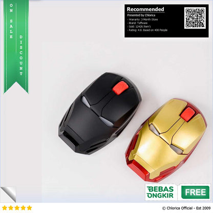 Taffware Mouse Wireless Optical Iron Man 2.4 Ghz M8