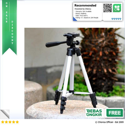 Weifeng Tripod Kamera Telescopic 4 Section Pan Head 1M WT 3110A Original