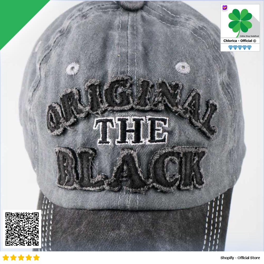 FLB Topi Baseball Cap Original The Black Retro Washed Style F122