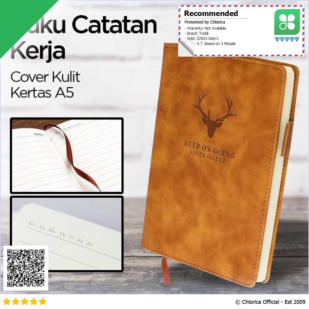 Toddi Buku Catatan Harian Notebook Diary Cover Kulit 180 Lembar A5 CW 5025