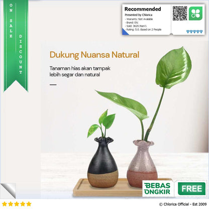 WITUSE Alas Tatakan Pot Tanaman Minimalis Persegi Panjang Bamboo Tray EQF301