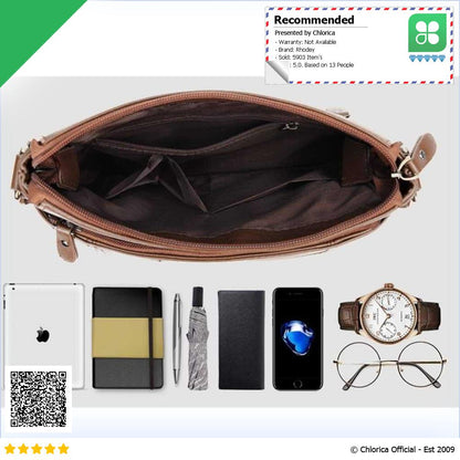 Rhodey Tas Selempang Pria Messenger Bag PU Leather dengan Dompet 15036