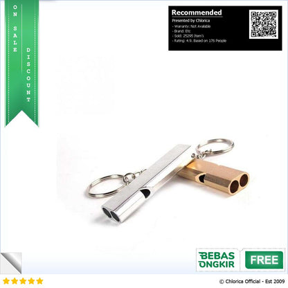 WDAIREN Gantungan Kunci Peluit Aluminium Outdoor Whistle Z648