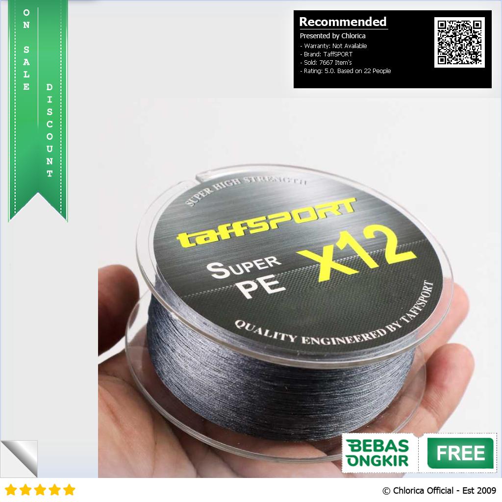 TaffSPORT Senar Tali Benang Pancing Fishing Line Super PE Braided 300M X12