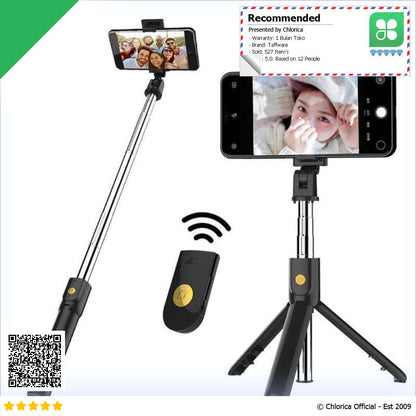 Taffware Tripod HP Tongsis Monopod Portable with Bluetooth Remote K07